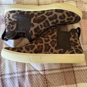 Rothy's Leopard Print Ankle Boots